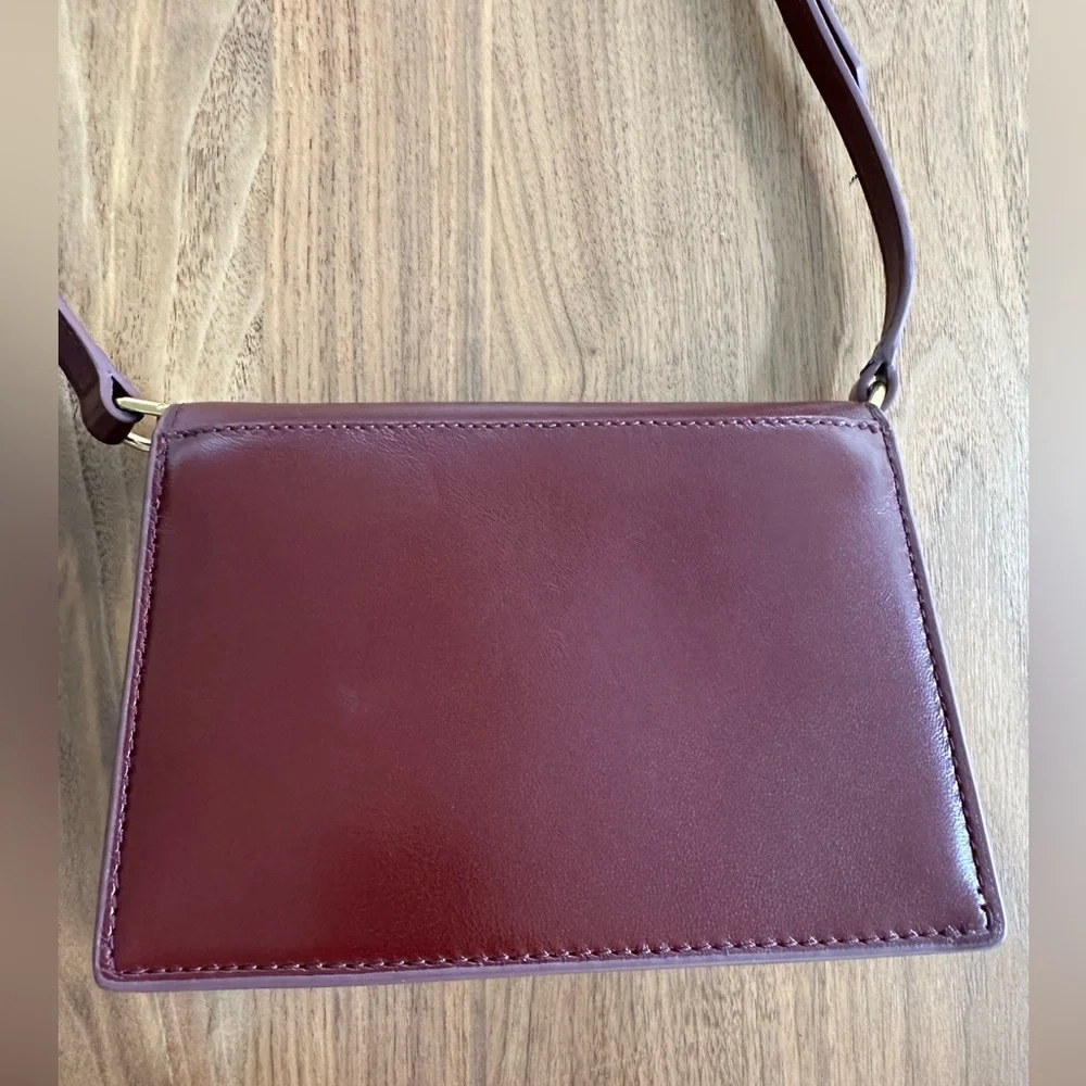 Ted Baker Rosalie Crossbody Bag – Burgundy with Gold Knot Hardware - Picture 11 of 16